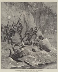 The Burmah Expedition, Fight with Dacoits, 12 January, near Shoay Gheen